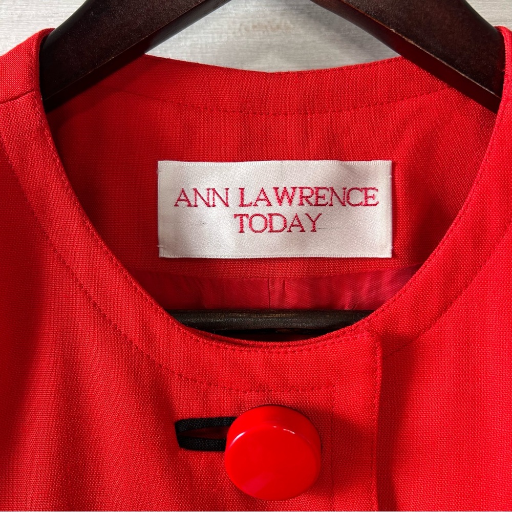 Vintage Ann Lawrence Red Tailored Blazer - Picture 6 of 16